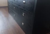 Black 9-Drawer Wooden Chest of Drawers